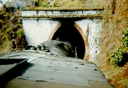Loco emerging from tunnel